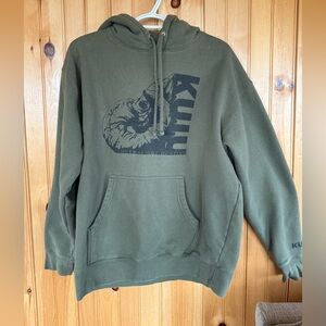 KUIU Olive Green Graphic Pullover Hoodie